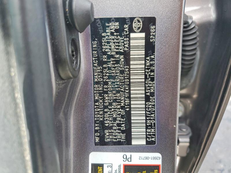 Aukcja sprzedaży 2015 Toyota Camry, vin: 4T1BF1FK4FU917543, numer aukcji: 55403626