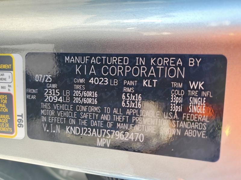 53609476 :رقم المزاد ، KNDJ23AU7S7962470 vin ، 2025 Kia Soul مزاد بيع