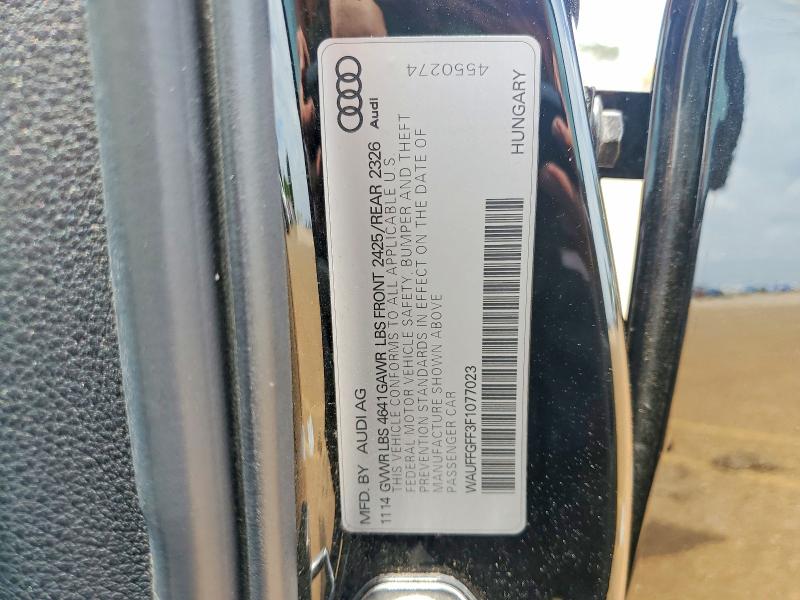 Aukcja sprzedaży 2015 Audi S3, vin: WAUFFGFF3F1077023, numer aukcji: 54159036