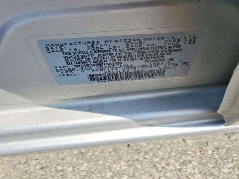 53233176 :رقم المزاد ، 3N1AB7AP5FL631456 vin ، 2015 Nissan Sentra مزاد بيع