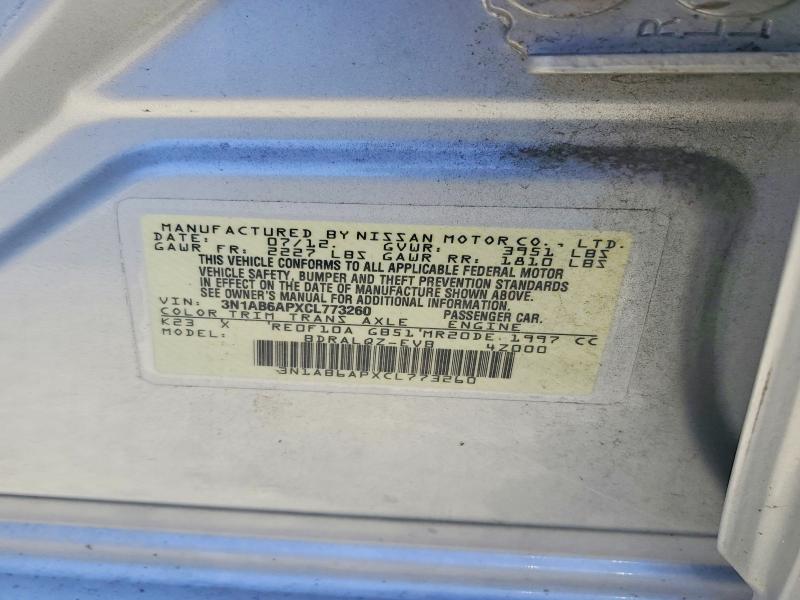 Продажа на аукционе авто 2012 Nissan Sentra, vin: 3N1AB6APXCL773260, номер лота: 53662306