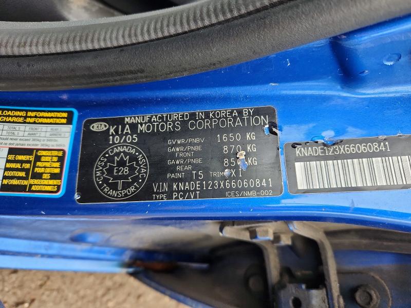 Продажа на аукционе авто 2006 Kia Rio, vin: KNADE123X66060841, номер лота: 47605356
