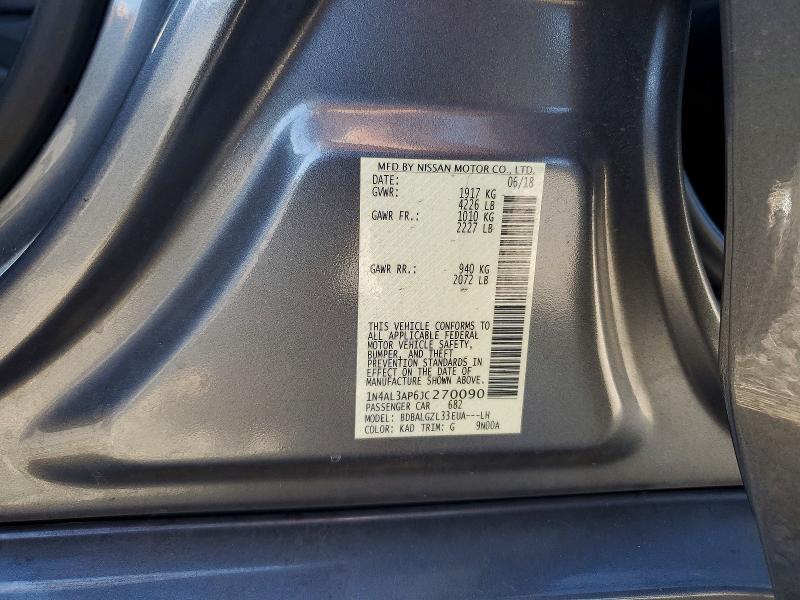 Aukcja sprzedaży 2018 Nissan Altima, vin: 1N4AL3AP6JC270090, numer aukcji: 54522776