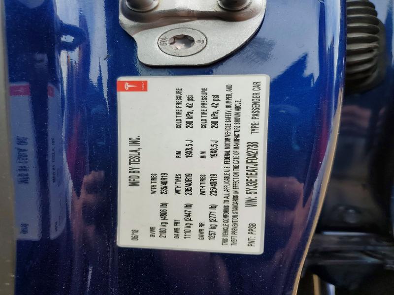 54466446 :رقم المزاد ، 5YJ3E1EA7JF042738 vin ، 2018 Tesla Model 3 مزاد بيع