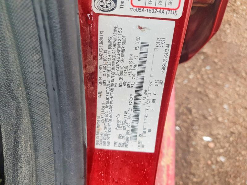 Продаж на аукціоні авто 2015 Ford Fiesta, vin: 3FADP4BJ6FM121153, номер лоту: 54725066