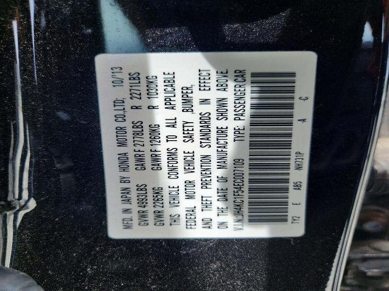 54255086 :رقم المزاد ، JH4KC1F54EC007109 vin ، 2014 Acura Rlx مزاد بيع