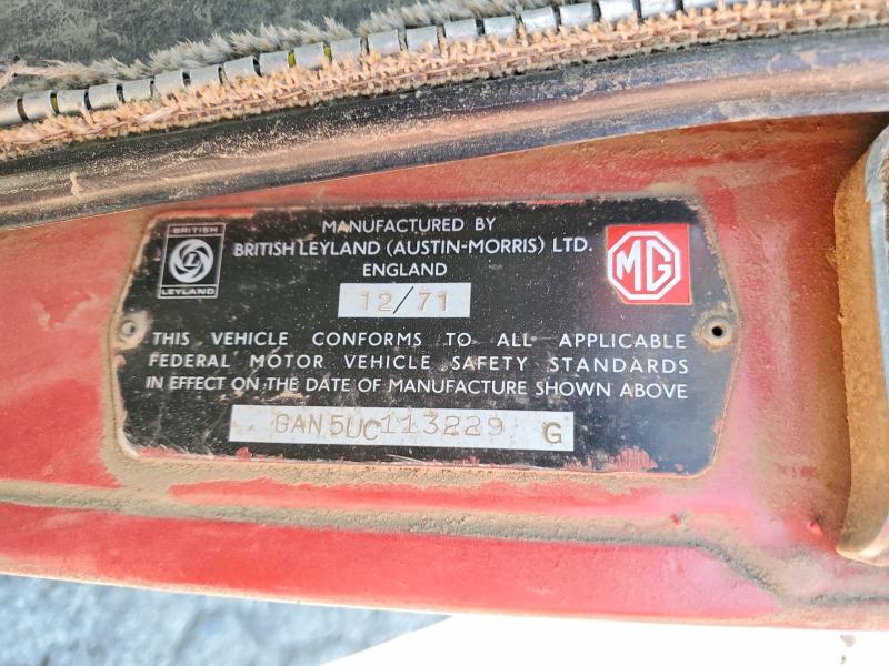 Aukcja sprzedaży 1972 Mg Car, vin: GAN5UC113229G, numer aukcji: 52400236