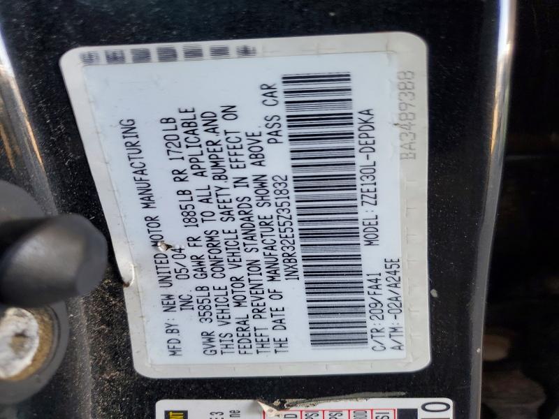 Продаж на аукціоні авто 2005 Toyota Corolla, vin: 1NXBR32E55Z351832, номер лоту: 54134456