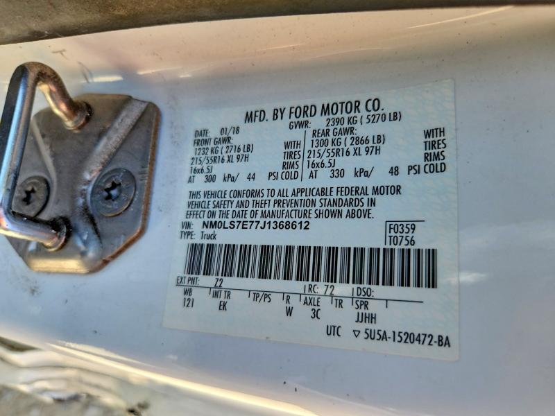Продаж на аукціоні авто 2018 Ford Transit Connect, vin: NM0LS7E77J1368612, номер лоту: 53546756