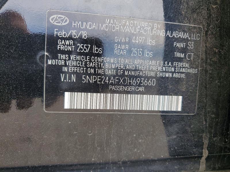 Продажа на аукционе авто 2018 Hyundai Sonata, vin: 5NPE24AFXJH693660, номер лота: 53593076