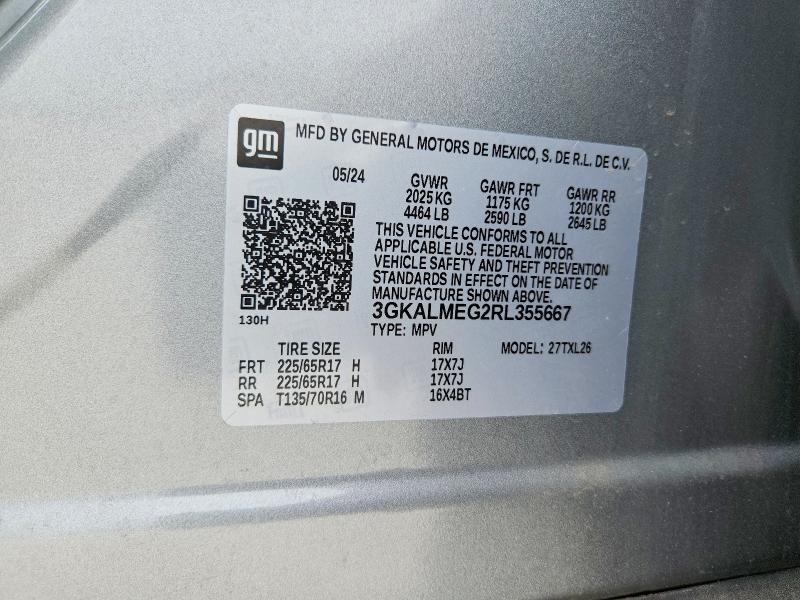 Aukcja sprzedaży 2024 Gmc Terrain, vin: 3GKALMEG2RL355667, numer aukcji: 53113976
