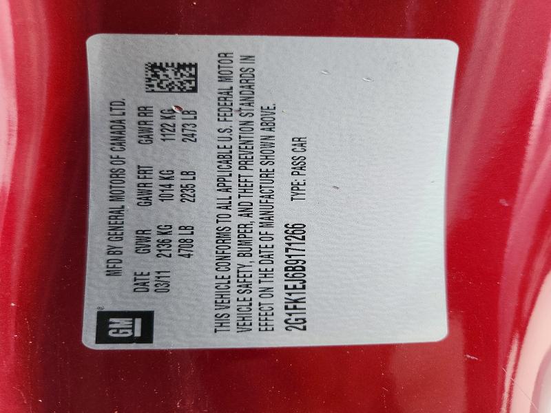 Aukcja sprzedaży 2011 Chevrolet Camaro, vin: 2G1FK1EJ6B9171266, numer aukcji: 55019556
