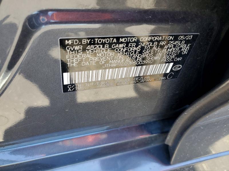 Продажа на аукционе авто 2023 Lexus Is 500, vin: JTHAP1D27P5003992, номер лота: 53829826