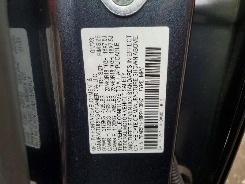 54929386 :رقم المزاد ، 7FARS4H48PE013997 vin ، 2023 Honda Cr-v مزاد بيع