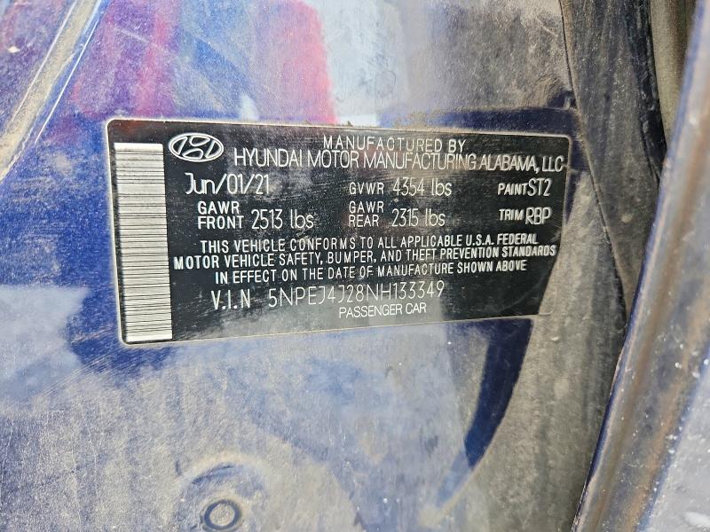 Продажа на аукционе авто 2022 Hyundai Sonata, vin: 5NPEJ4J28NH133349, номер лота: 54942656