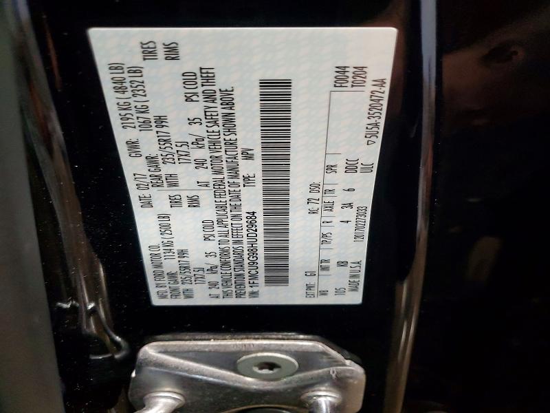 Aukcja sprzedaży 2017 Ford Escape, vin: 1FMCU9G98HUD29684, numer aukcji: 54755896