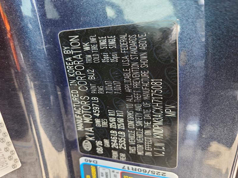 Aukcja sprzedaży 2017 Kia Sportage, vin: KNDPM3ACXH7175081, numer aukcji: 52448166