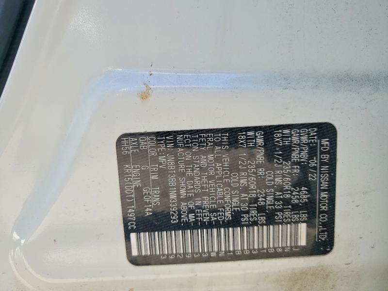 Aukcja sprzedaży 2022 Nissan Rogue, vin: JN8BT3BB1NW339293, numer aukcji: 54111536