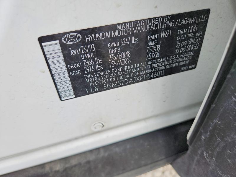 Продажа на аукционе авто 2023 Hyundai Santa Fe, vin: 5NMS2DAJXPH546011, номер лота: 54909946
