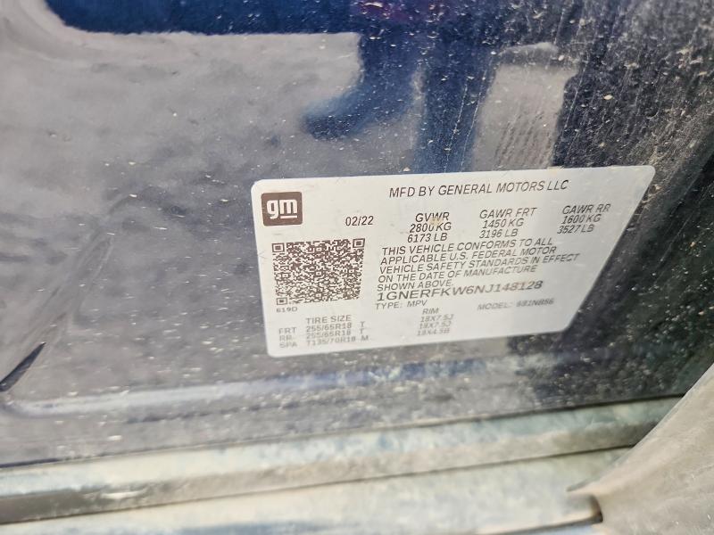 Продажа на аукционе авто 2022 Chevrolet Traverse, vin: 1GNERFKW6NJ148128, номер лота: 54341916