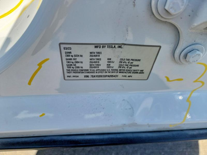 Aukcja sprzedaży 2023 Tesla Model Y, vin: 7SAYGDEE8PA095431, numer aukcji: 53543376