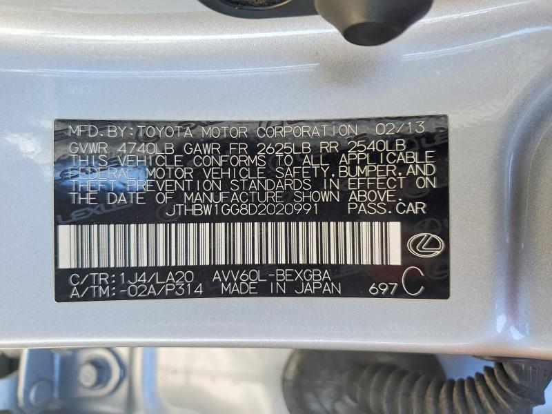 Aukcja sprzedaży 2013 Lexus Es, vin: JTHBW1GG8D2020991, numer aukcji: 52574946