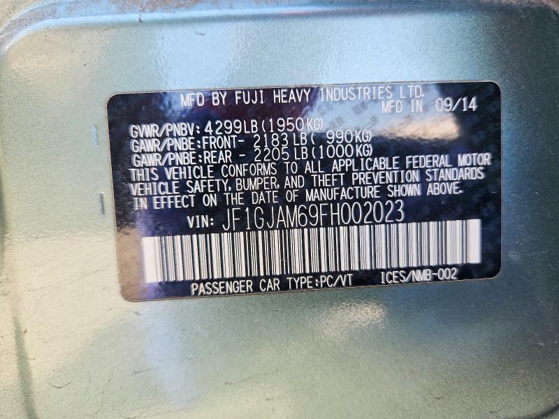 Продаж на аукціоні авто 2015 Subaru Impreza, vin: JF1GJAM69FH002023, номер лоту: 52603376