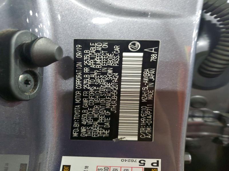 Aukcja sprzedaży 2019 Lexus Ux, vin: JTHU9JBH5K2019424, numer aukcji: 54076476