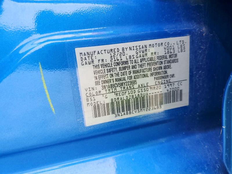 Продаж на аукціоні авто 2021 Nissan Sentra, vin: 3N1AB8CV5MY223685, номер лоту: 54465046