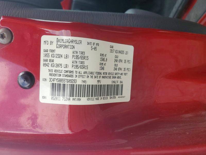 54841046 :رقم المزاد ، 3C4FY58B55T609293 vin ، 2005 Chrysler Pt Cruiser مزاد بيع