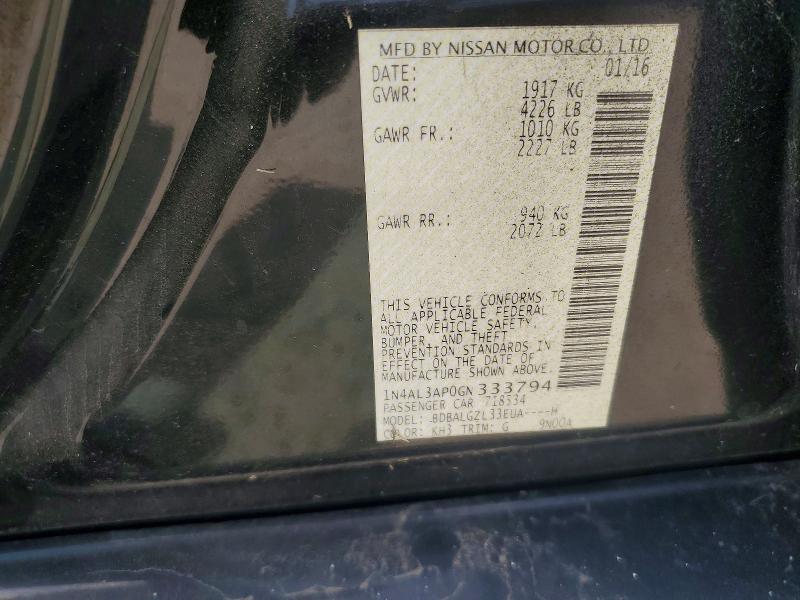 Продаж на аукціоні авто 2016 Nissan Altima, vin: 1N4AL3AP0GN333794, номер лоту: 55494956