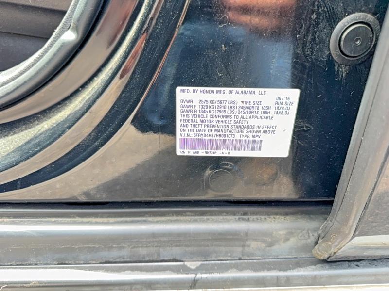 53643176 :رقم المزاد ، 5FRYD4H37HB001073 vin ، 2017 Acura Mdx مزاد بيع
