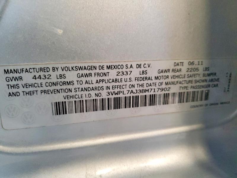 Aukcja sprzedaży 2011 Volkswagen Jetta, vin: 3VWPL7AJ3BM717902, numer aukcji: 55572986