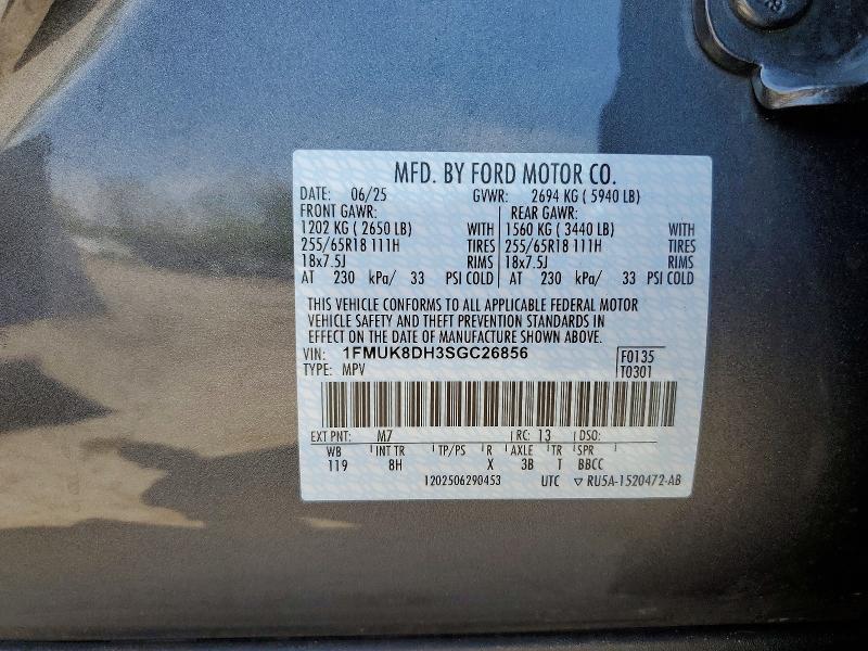Продаж на аукціоні авто 2025 Ford Explorer, vin: 1FMUK8DH3SGC26856, номер лоту: 52525896
