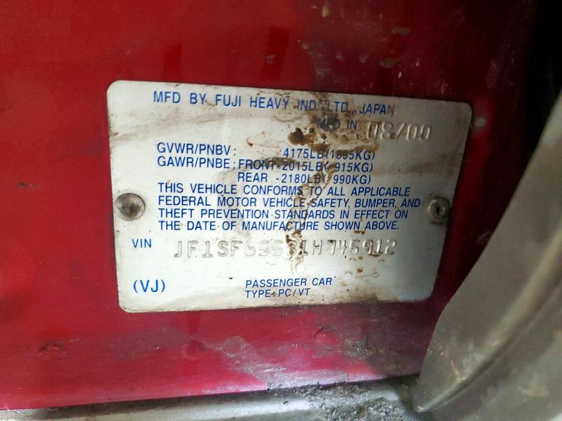 Aukcja sprzedaży 2001 Subaru Forester, vin: JF1SF65581H745912, numer aukcji: 53784816