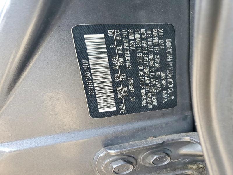 Aukcja sprzedaży 2020 Nissan Rogue Sport, vin: JN1BJ1CW2LW374335, numer aukcji: 52072376
