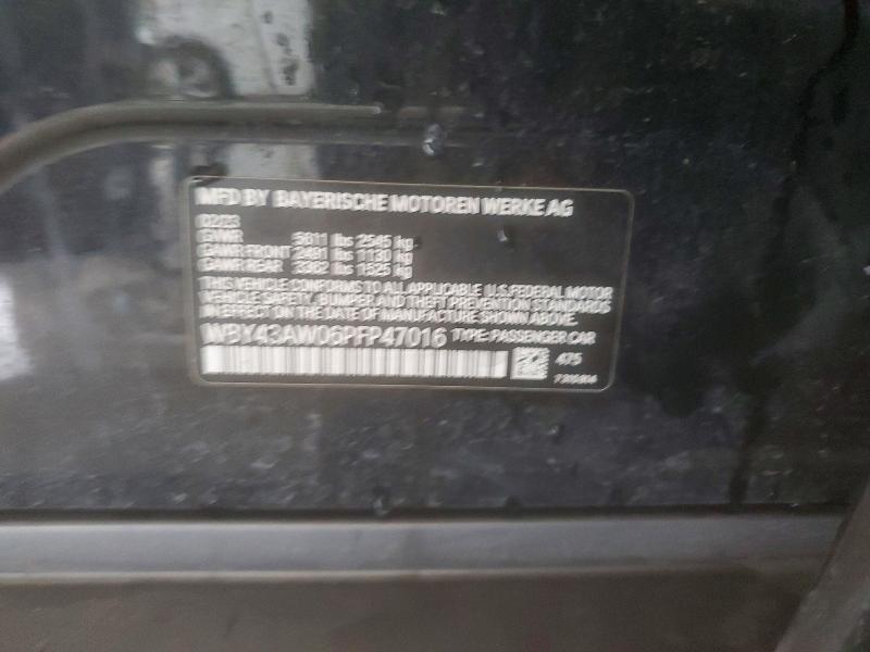 Продаж на аукціоні авто 2023 Bmw I4, vin: WBY43AW06PFP47016, номер лоту: 52368266