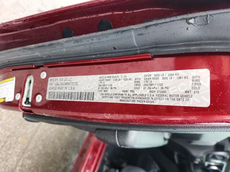 Продажа на аукционе авто 2021 Jeep Wrangler, vin: 1C4GJXAG9MW775772, номер лота: 50209696