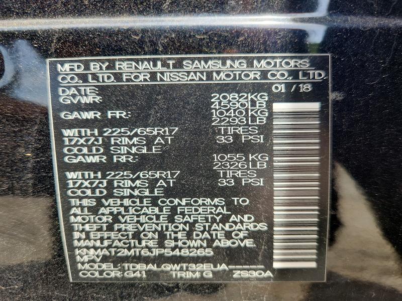Продаж на аукціоні авто 2018 Nissan Rogue, vin: KNMAT2MT6JP548265, номер лоту: 53226556
