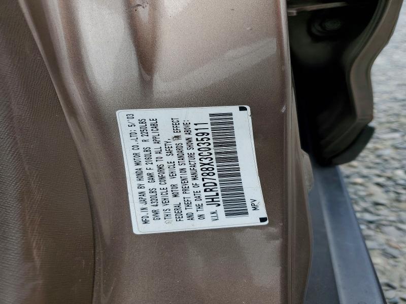 Auction sale of the 2003 Honda Cr-v, vin: JHLRD788X3C035911, lot number: 54870636