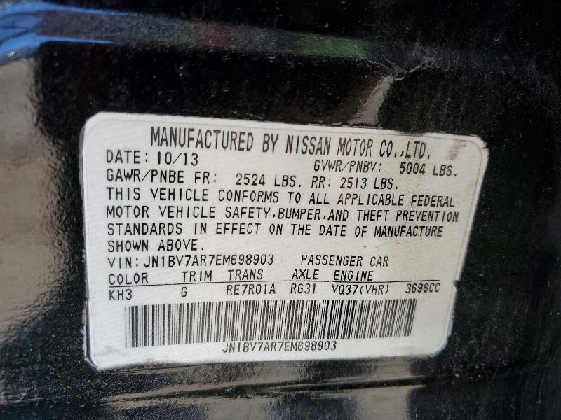 Aukcja sprzedaży 2014 Infiniti Q50, vin: JN1BV7AR7EM698903, numer aukcji: 54618226