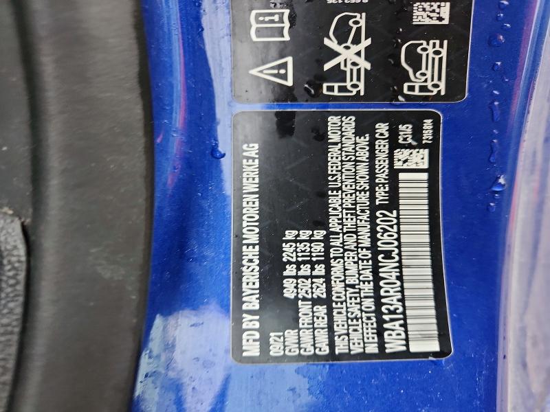 Продажа на аукционе авто 2022 Bmw M440xi, vin: WBA13AR04NCJ06202, номер лота: 53284846