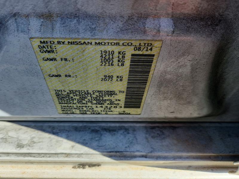 Продаж на аукціоні авто 2015 Nissan Altima, vin: 1N4AL3AP8FC143283, номер лоту: 55384906