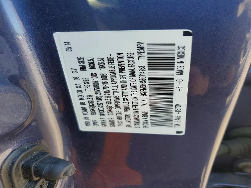 55379496 :رقم المزاد ، 3CZRM3H35EG714263 vin ، 2014 Honda Cr-v مزاد بيع