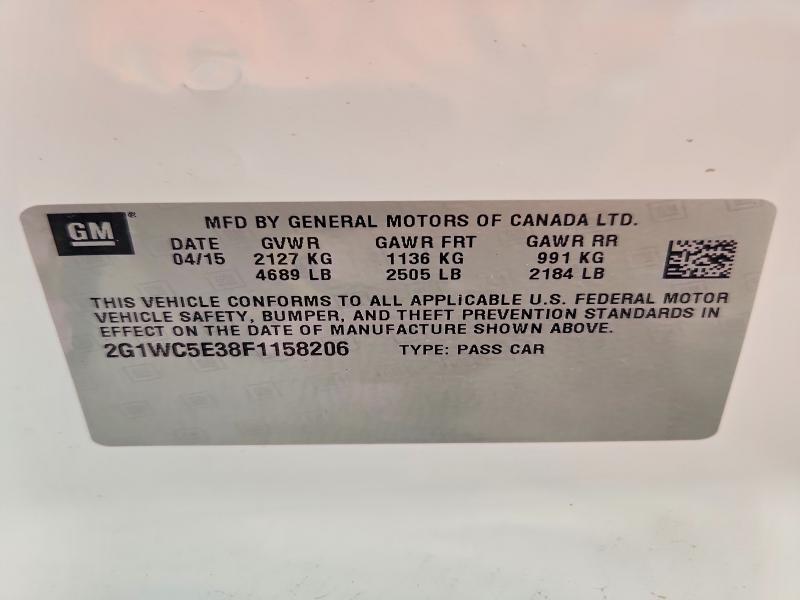 Продажа на аукционе авто 2015 Chevrolet Impala Limited, vin: 2G1WC5E38F1158206, номер лота: 54066836