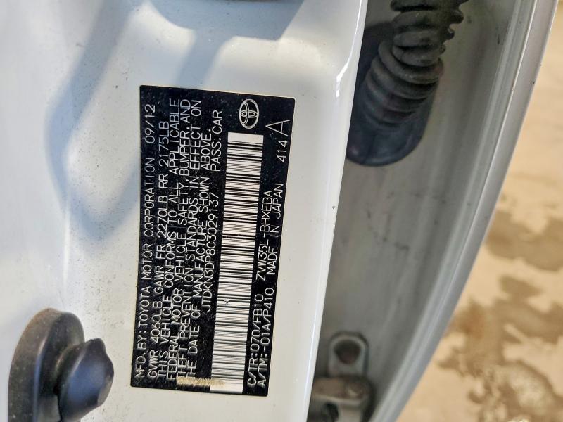 Продаж на аукціоні авто 2012 Toyota Prius Plug-in Hybrid, vin: JTDKN3DP8C3029137, номер лоту: 53779876