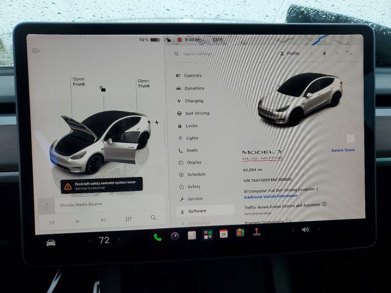 55062536 :رقم المزاد ، 7SAYGDEF8NF380865 vin ، 2022 Tesla Model Y مزاد بيع
