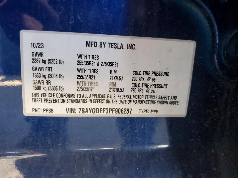 Aukcja sprzedaży 2023 Tesla Model Y, vin: 7SAYGDEF3PF906287, numer aukcji: 54754826