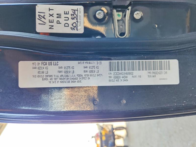 Aukcja sprzedaży 2019 Dodge Charger, vin: 2C3CDXHG1KH609032, numer aukcji: 52700386