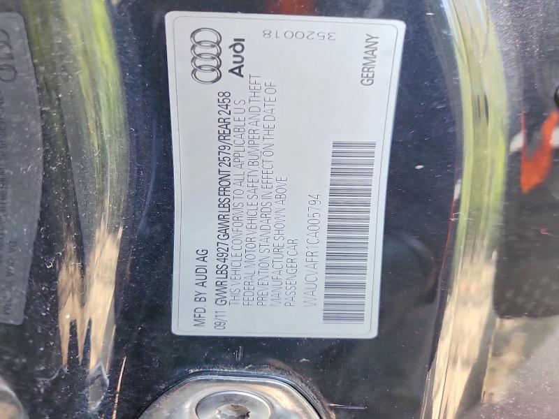52678036 :رقم المزاد ، WAUCVAFR1CA005794 vin ، 2012 Audi S5 مزاد بيع